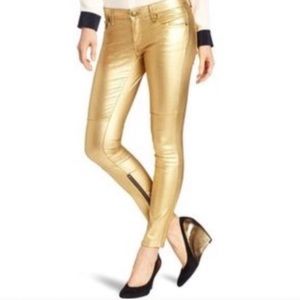 BCBGENERATION SKINNY GOLD JEANS